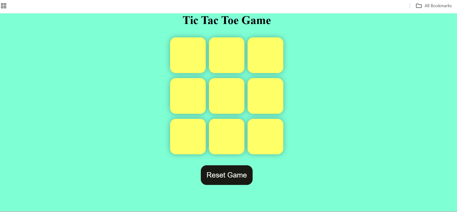 Tic tac Toe game